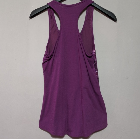 Purple sequin tank top - Picture 2 of 4